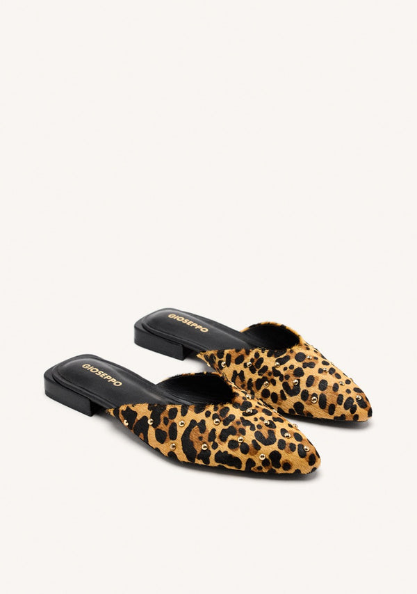 MULES COURO ESTAMPADO LEOPARDO IRASBURG
