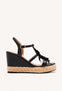 SANDALIAS CUÑA PIEL FLECOS ELDERON