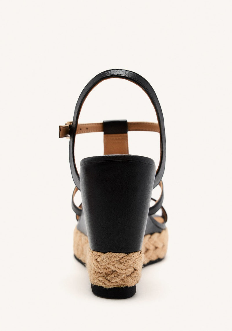 SANDALIAS CUÑA PIEL FLECOS ELDERON