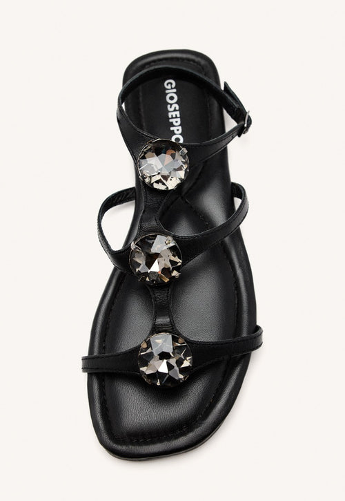 SANDALI BASSI PELLE CON STRASS LYNNFIELD