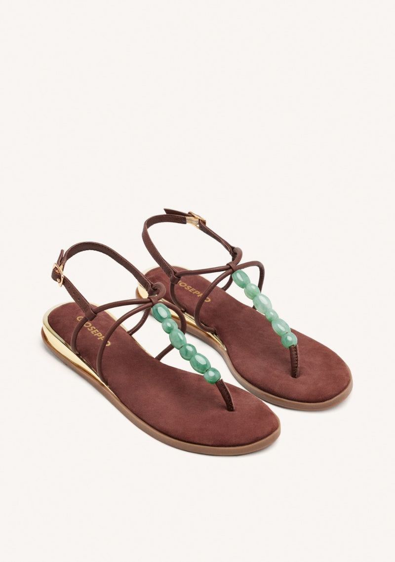 SANDALIAS GRIEGAS ABALORIOS PIEL MILLVILLE