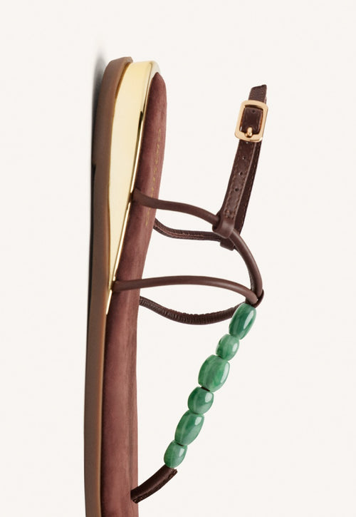 SANDALIAS GRIEGAS ABALORIOS PIEL MILLVILLE