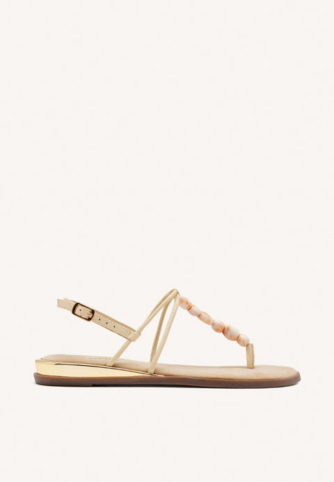 SANDALIAS GRIEGAS ABALORIOS PIEL MILLVILLE