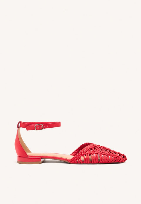 BRAIDED LEATHER BALLET FLATS BINGHAM