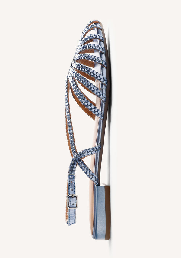 SANDALI GRANCHIO PELLE INTRECCIATA HINGHAM