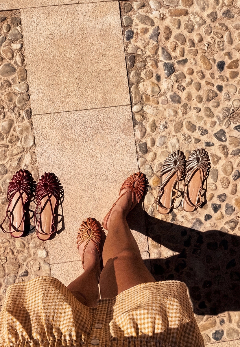 SANDALIAS CANGREJERAS PIEL TRENZADA HINGHAM