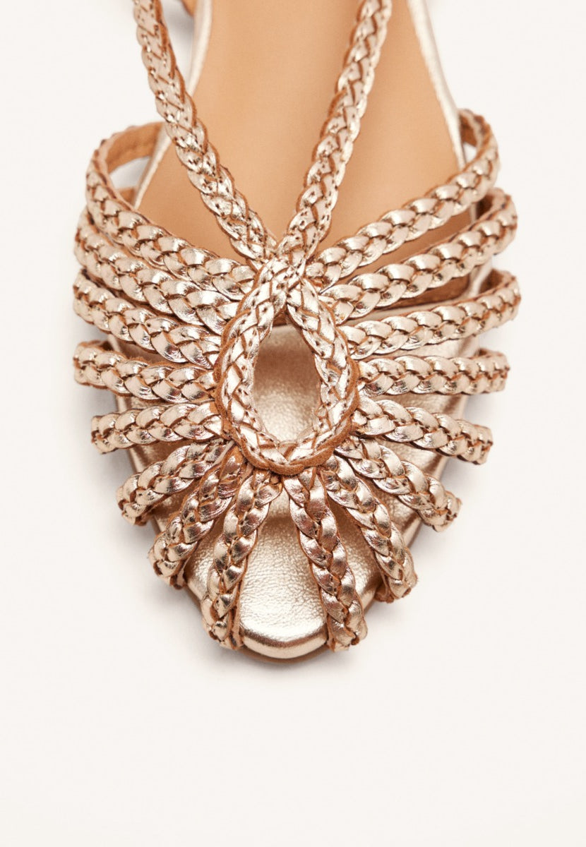 BRAIDED LEATHER MULES HINGHAM