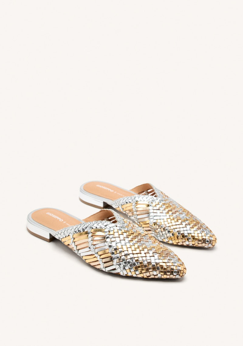 MULES CUIR TRESSÉ LAGRANGE