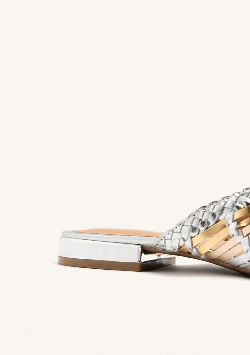MULES CUIR TRESSÉ LAGRANGE