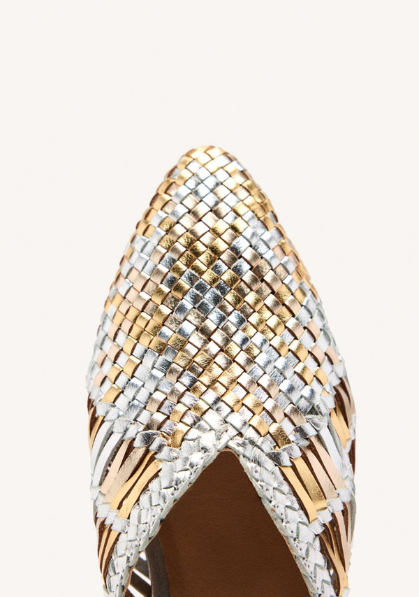 MULES CUIR TRESSÉ LAGRANGE