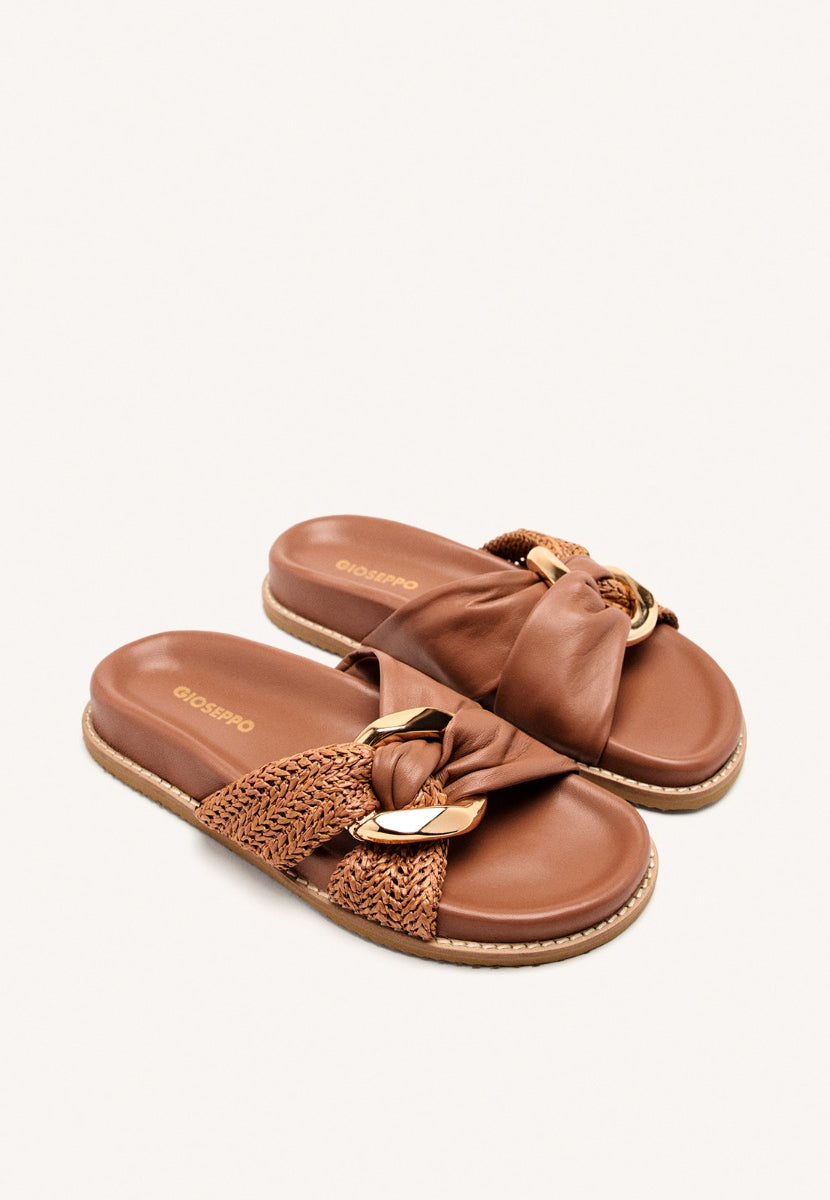 SANDALIAS PIEL Y RAFIA TISBURY