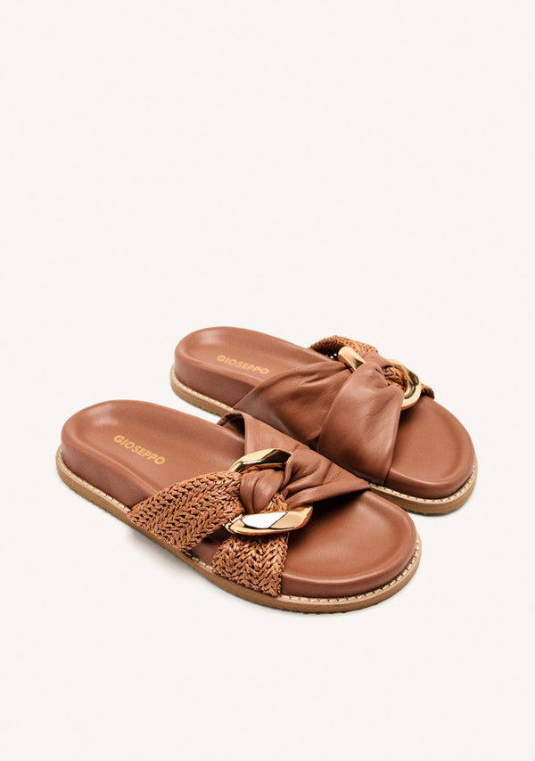 SANDALIAS PIEL Y RAFIA TISBURY