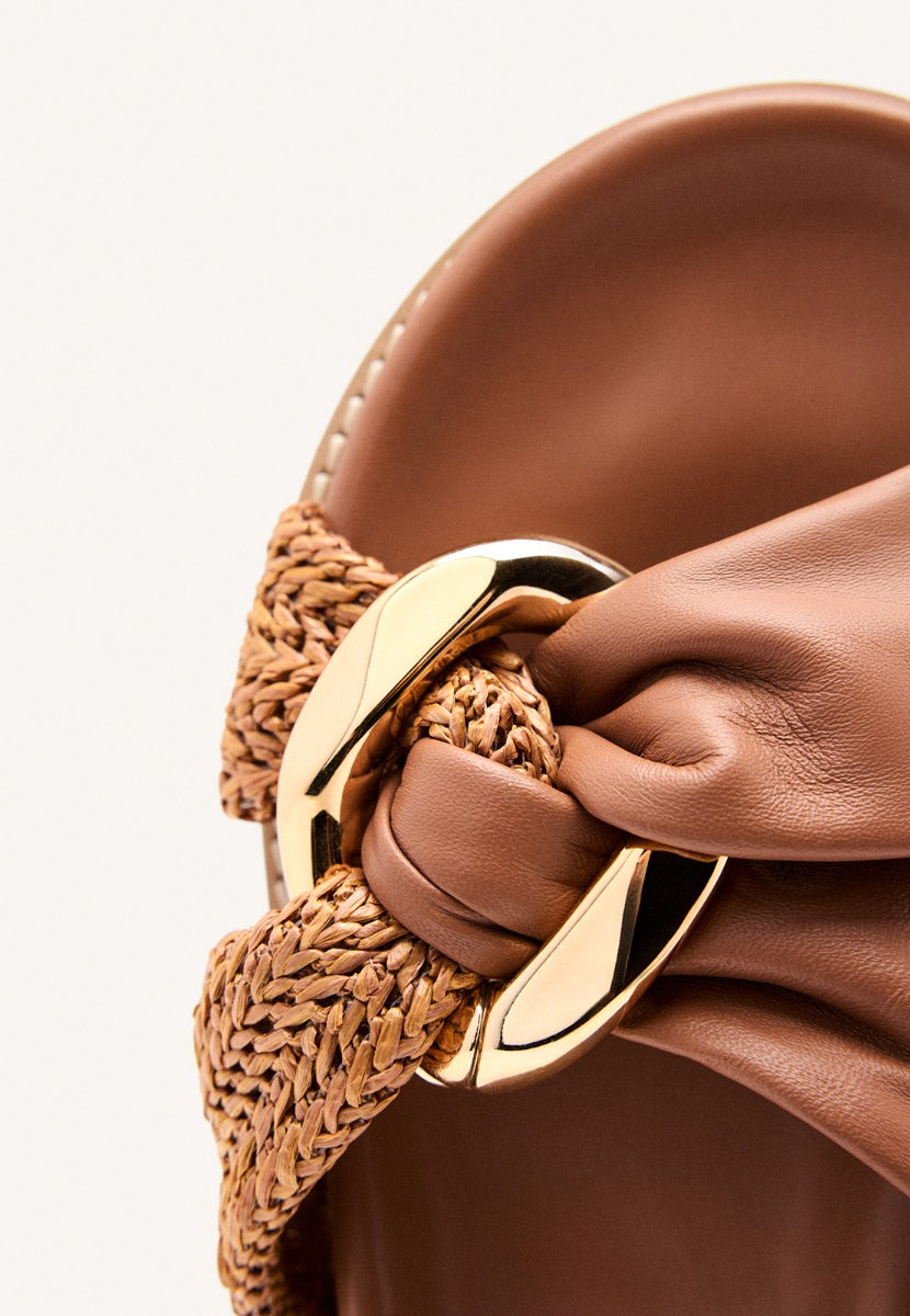 SANDALIAS PIEL Y RAFIA TISBURY