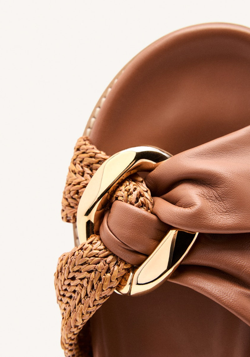 SANDALIAS PIEL Y RAFIA TISBURY