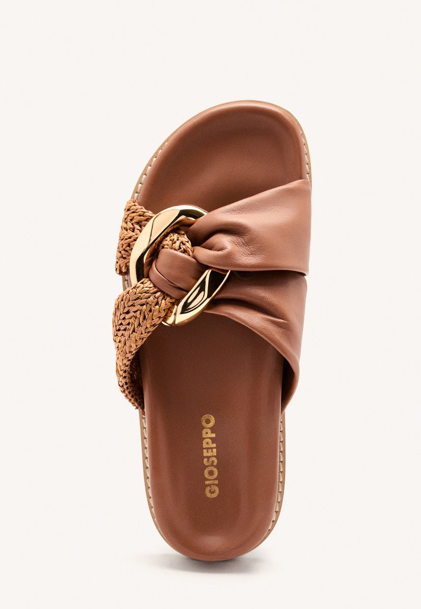 SANDALIAS PIEL Y RAFIA TISBURY
