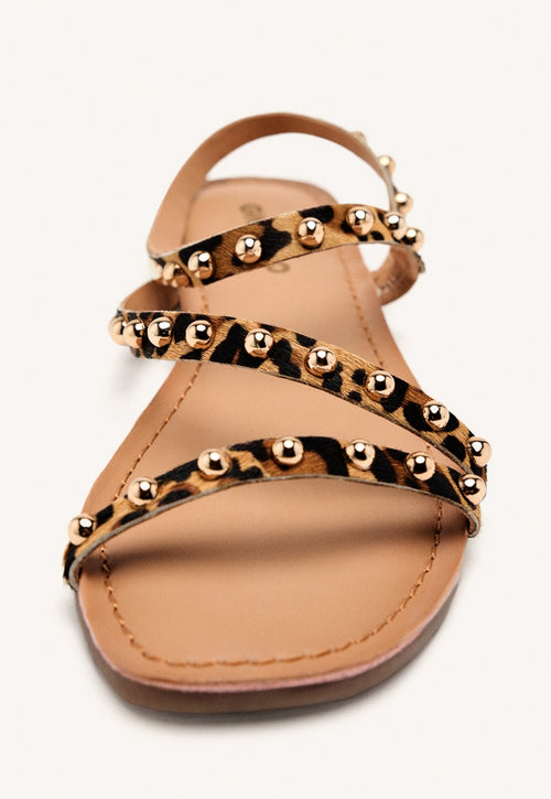 SANDALIAS PIEL LEOPARDO OGEMA