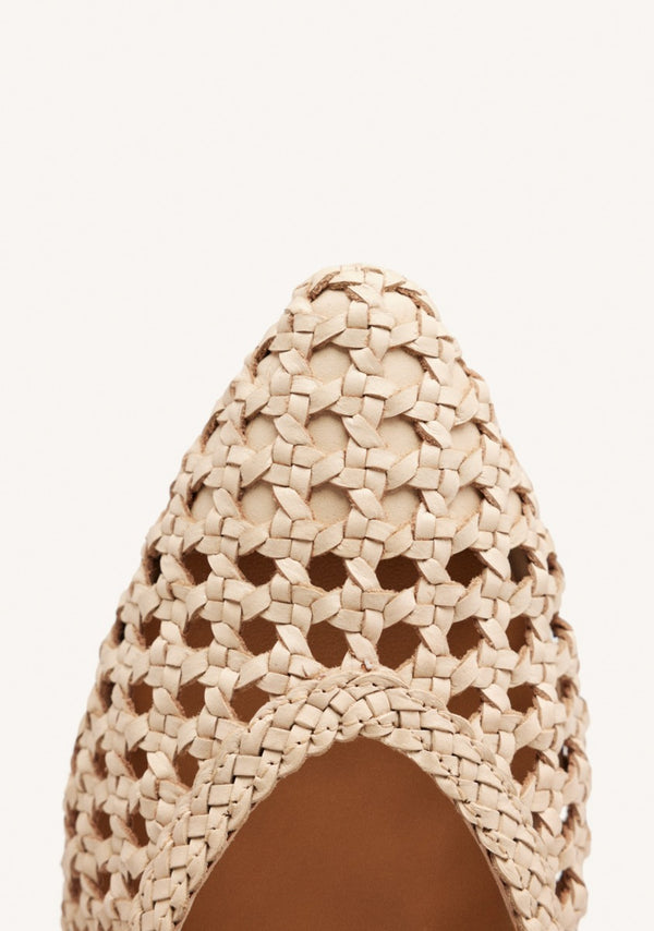 MULES CUIR TRESSÉ DEBLOIS