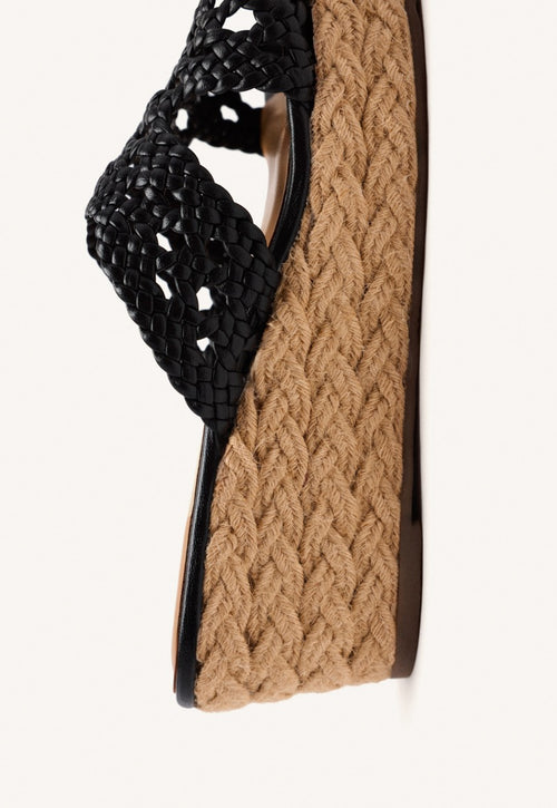 SANDALIAS PIEL TRENZADA Y CUÑA YUTE BRIMFIELD