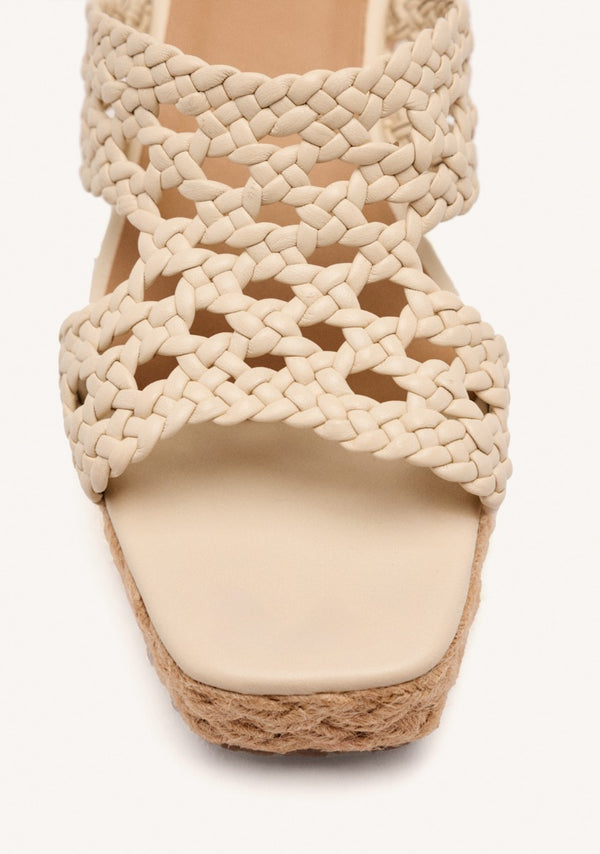 SANDALIAS PIEL TRENZADA Y CUÑA YUTE BRIMFIELD