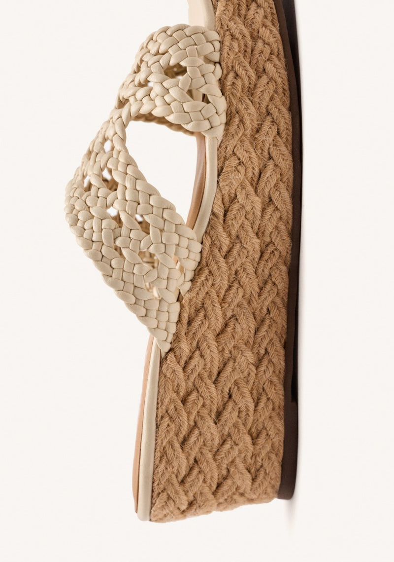 SANDALIAS PIEL TRENZADA Y CUÑA YUTE BRIMFIELD