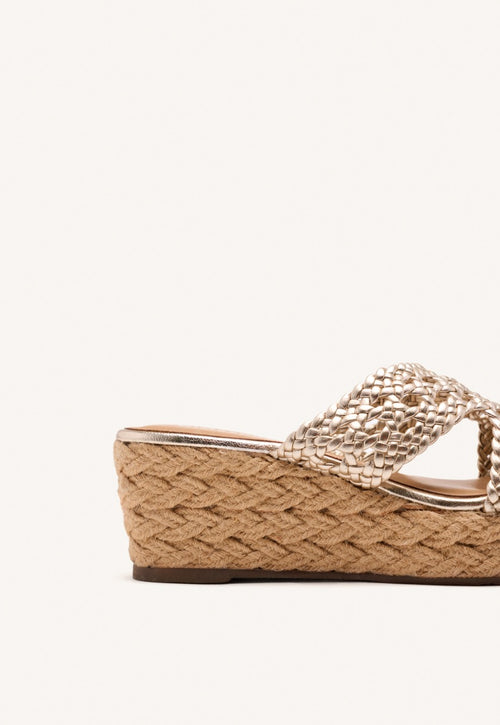 SANDALIAS PIEL TRENZADA Y CUÑA YUTE BRIMFIELD