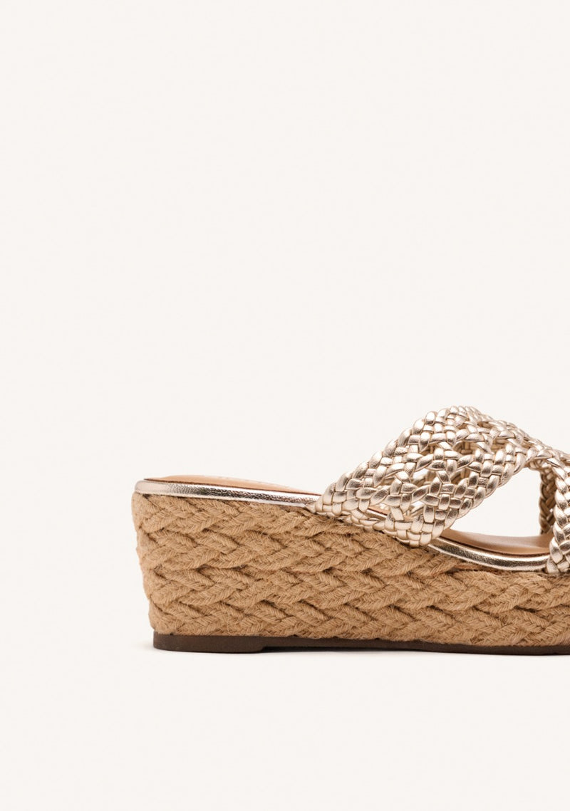 SANDALIAS PIEL TRENZADA Y CUÑA YUTE BRIMFIELD