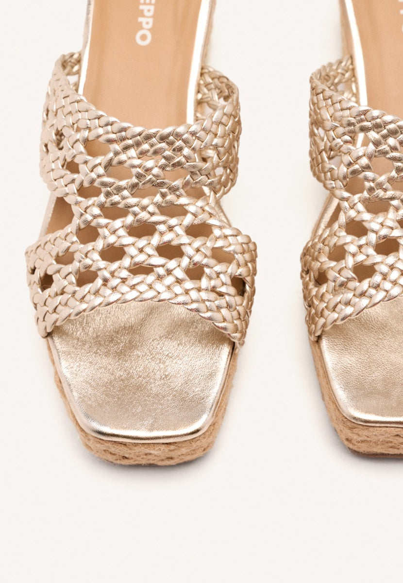 SANDALIAS PIEL TRENZADA Y CUÑA YUTE BRIMFIELD