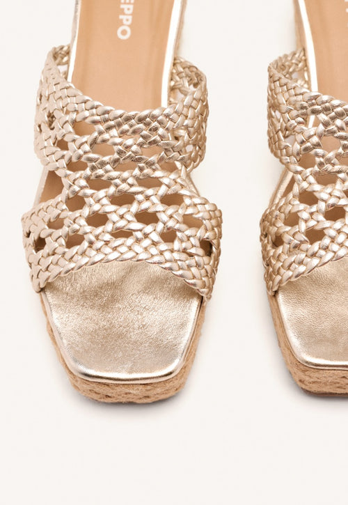 SANDALIAS PIEL TRENZADA Y CUÑA YUTE BRIMFIELD