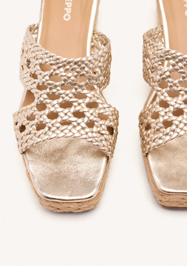 SANDALIAS PIEL TRENZADA Y CUÑA YUTE BRIMFIELD