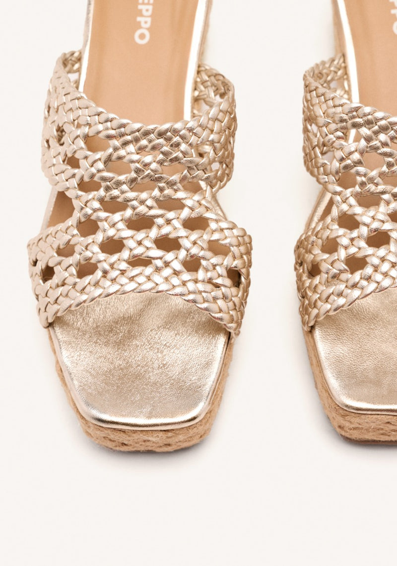 SANDALIAS PIEL TRENZADA Y CUÑA YUTE BRIMFIELD