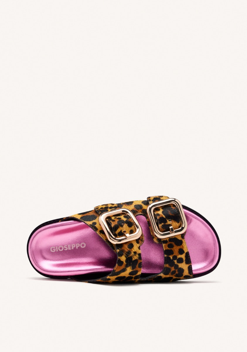 ANIMAL PRINT LEATHER BIO SANDALS MIFFLIN