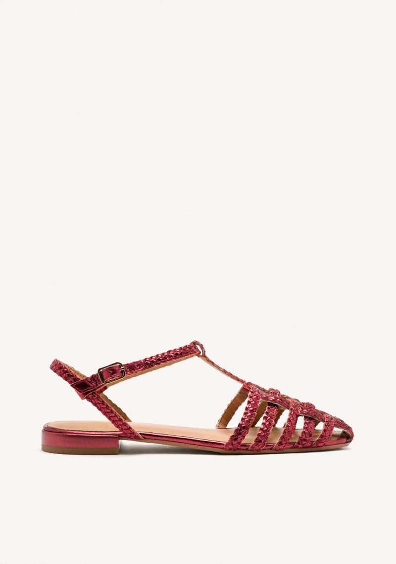 BRAIDED LEATHER CRAB SANDALS DIGHTON