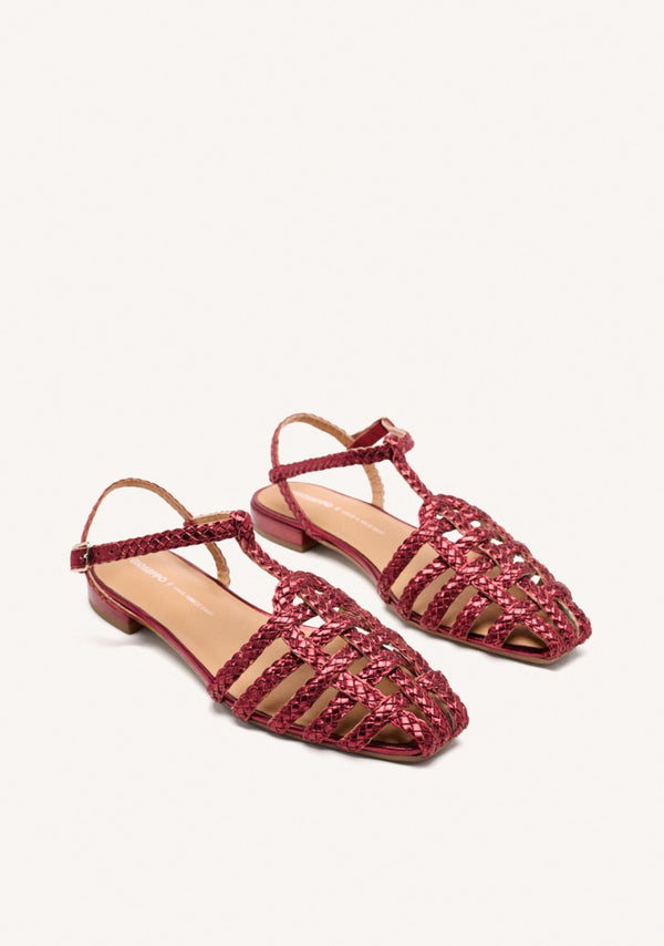 BRAIDED LEATHER CRAB SANDALS DIGHTON