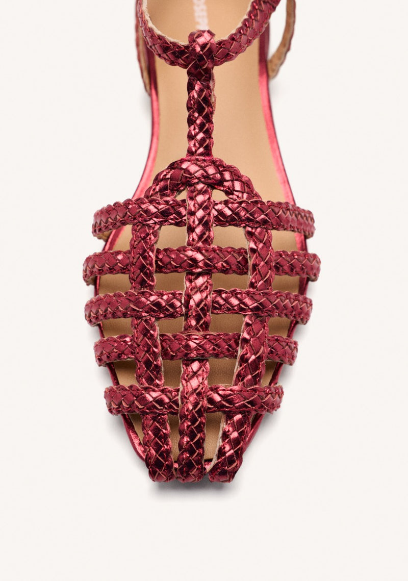BRAIDED LEATHER CRAB SANDALS DIGHTON
