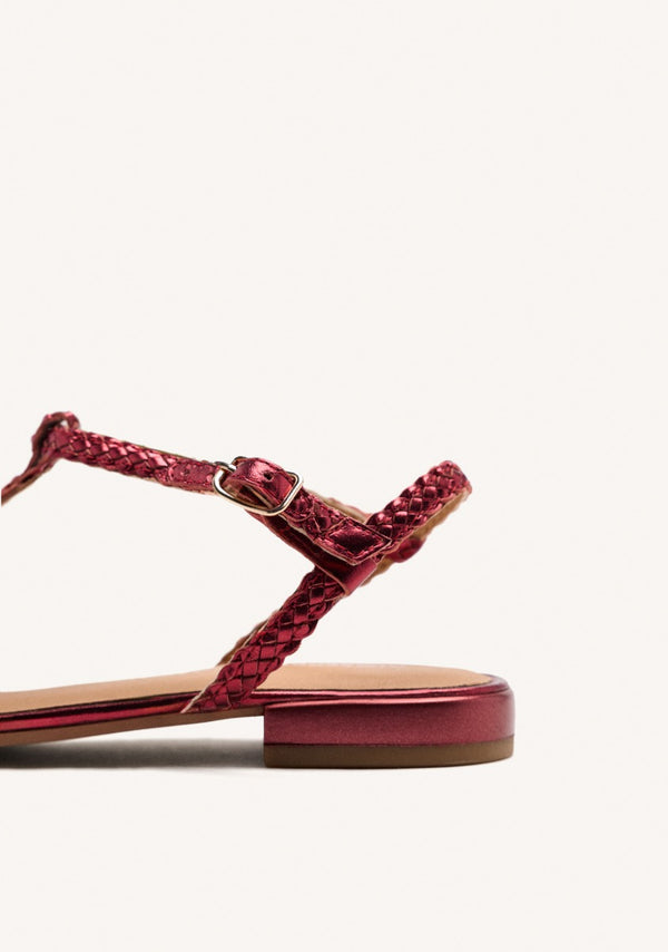 BRAIDED LEATHER CRAB SANDALS DIGHTON