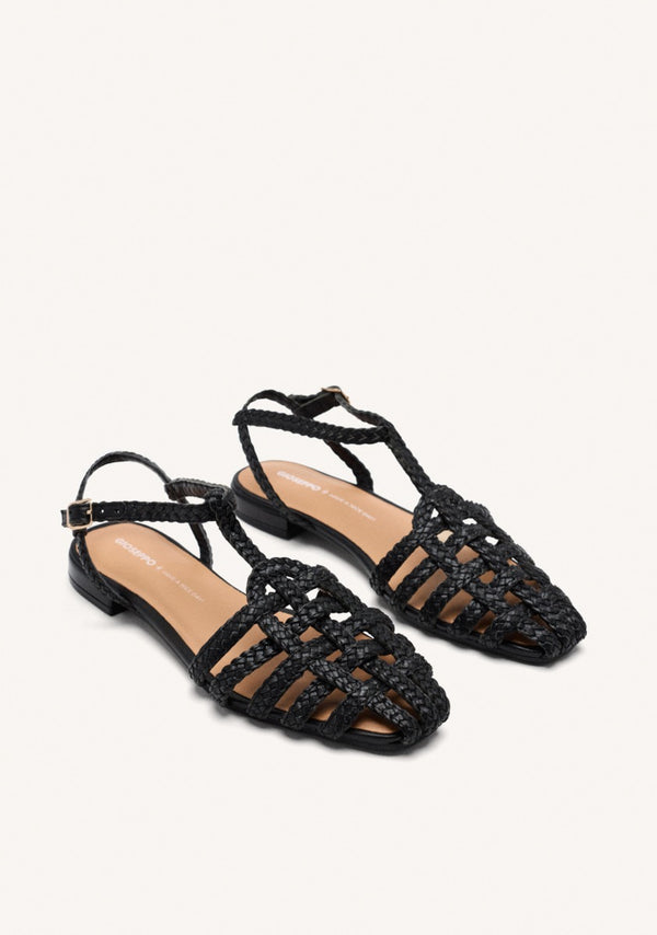 BRAIDED LEATHER CRAB SANDALS DIGHTON