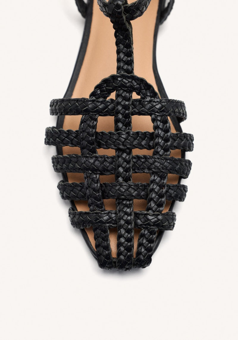 BRAIDED LEATHER CRAB SANDALS DIGHTON