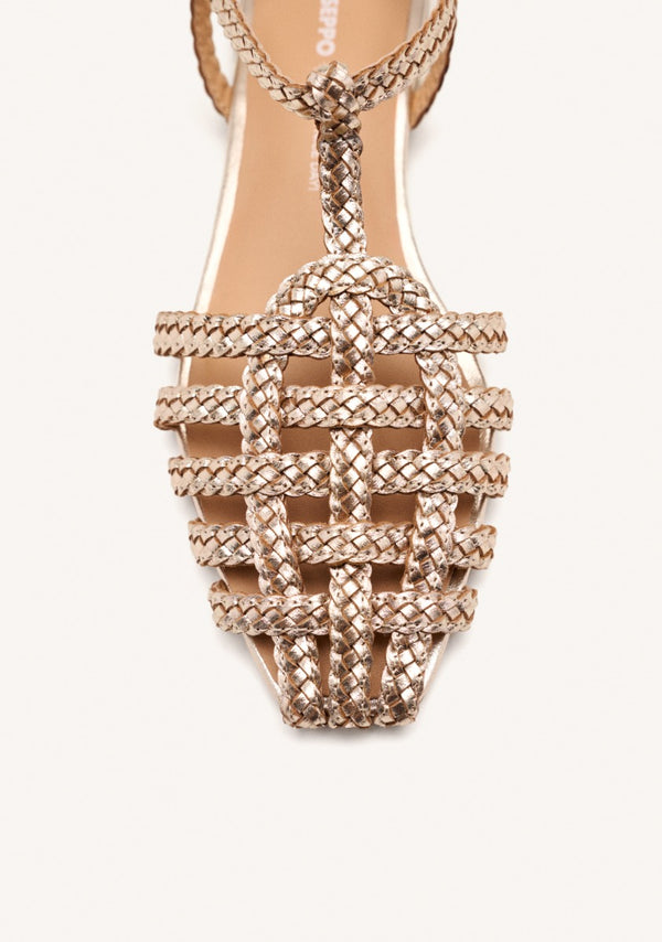 BRAIDED LEATHER CRAB SANDALS DIGHTON