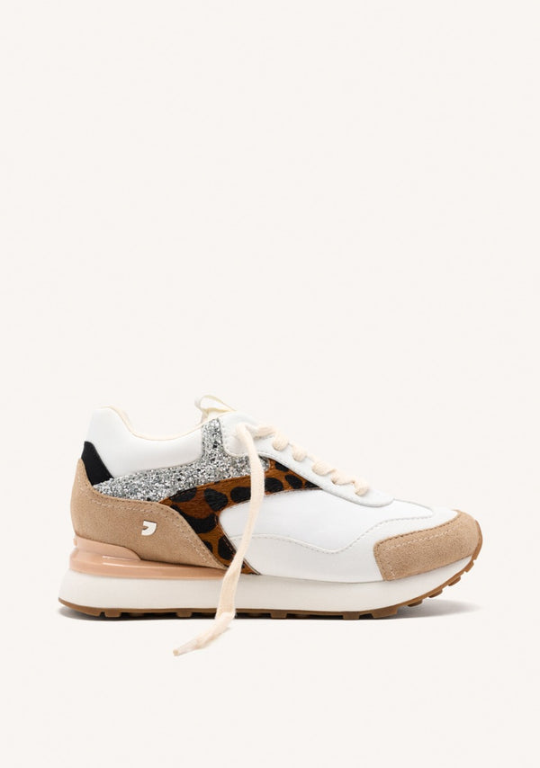 SNEAKERS PELLE CON ZEPPA LEOPARDATA E SHINE ETNA