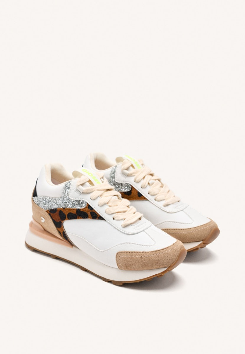 SNEAKERS PELLE CON ZEPPA LEOPARDATA E SHINE ETNA