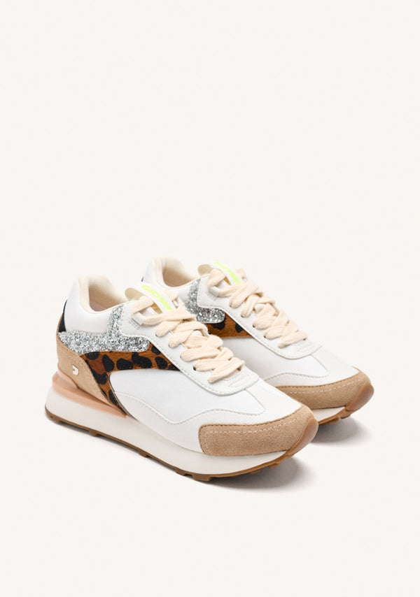 SNEAKERS PELLE CON ZEPPA LEOPARDATA E SHINE ETNA