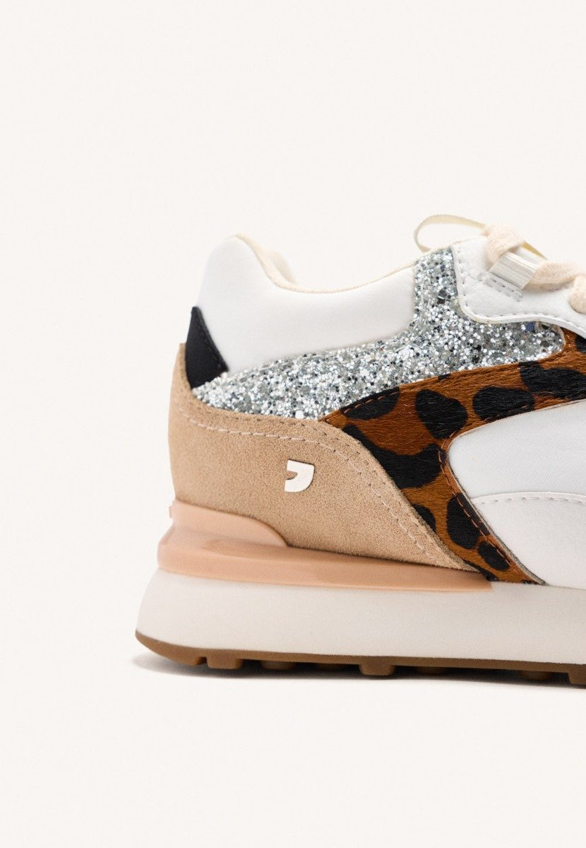 SNEAKERS PELLE CON ZEPPA LEOPARDATA E SHINE ETNA