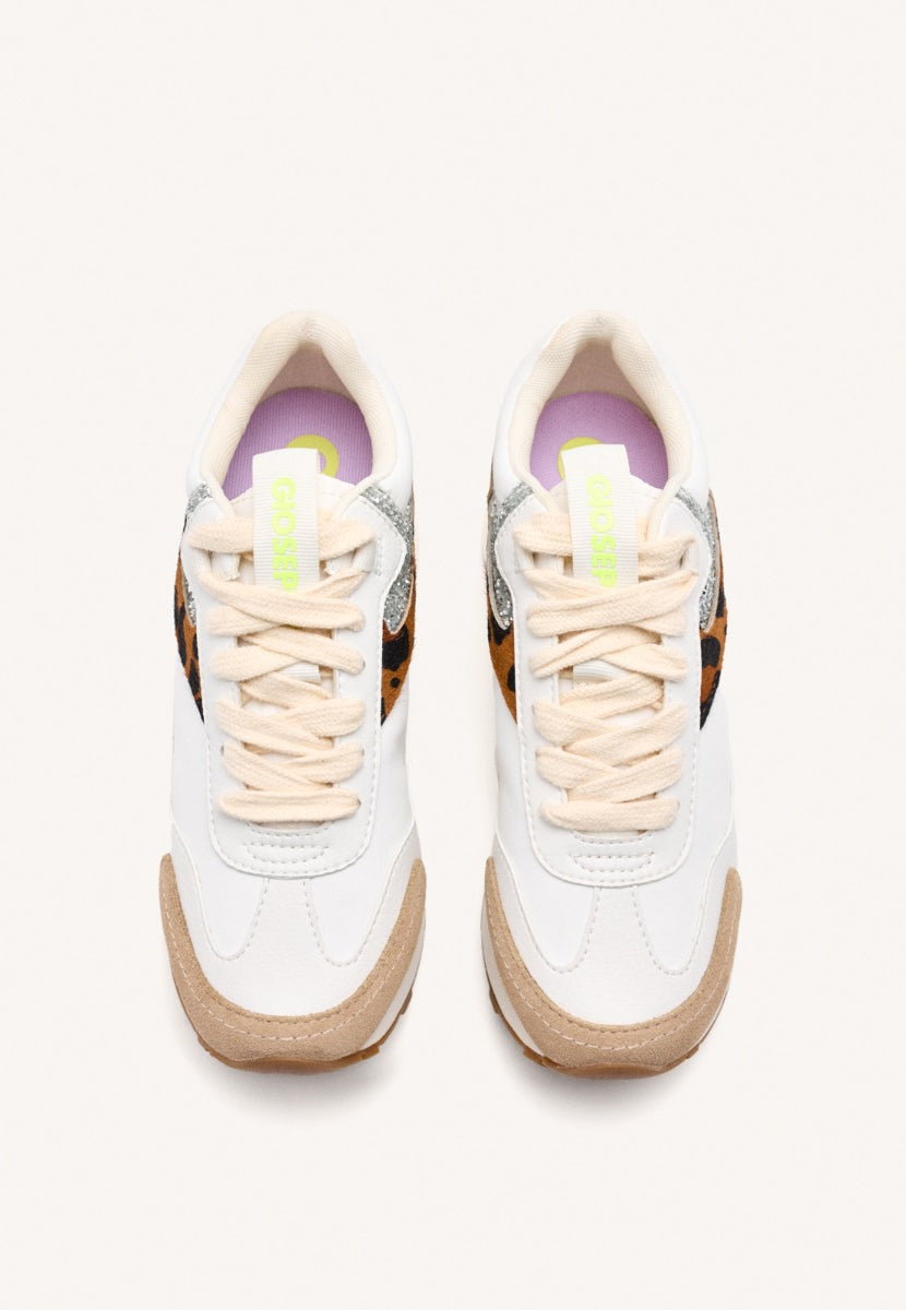 SNEAKERS PELLE CON ZEPPA LEOPARDATA E SHINE ETNA