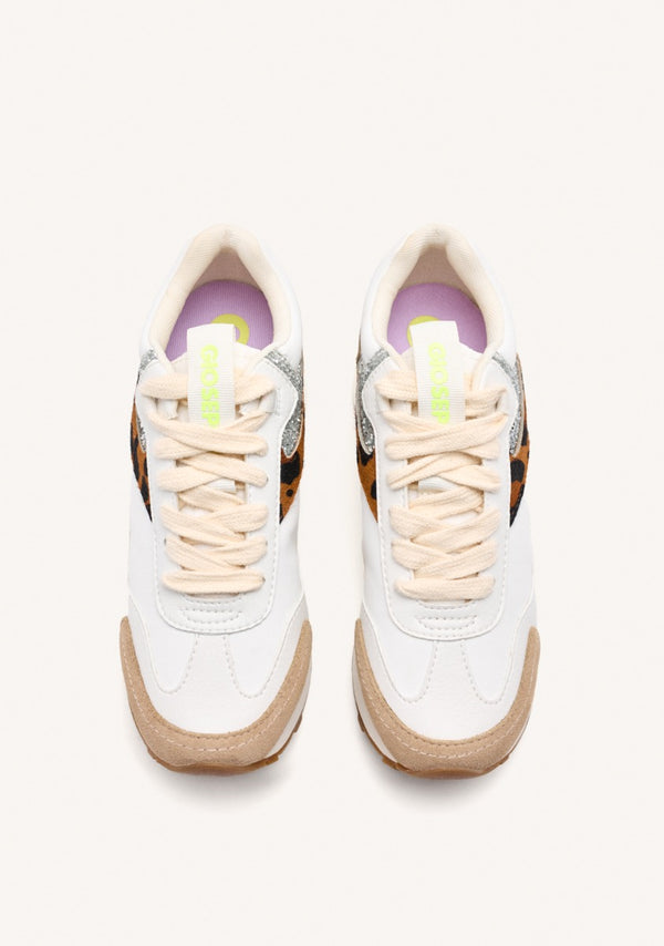 SNEAKERS PELLE CON ZEPPA LEOPARDATA E SHINE ETNA