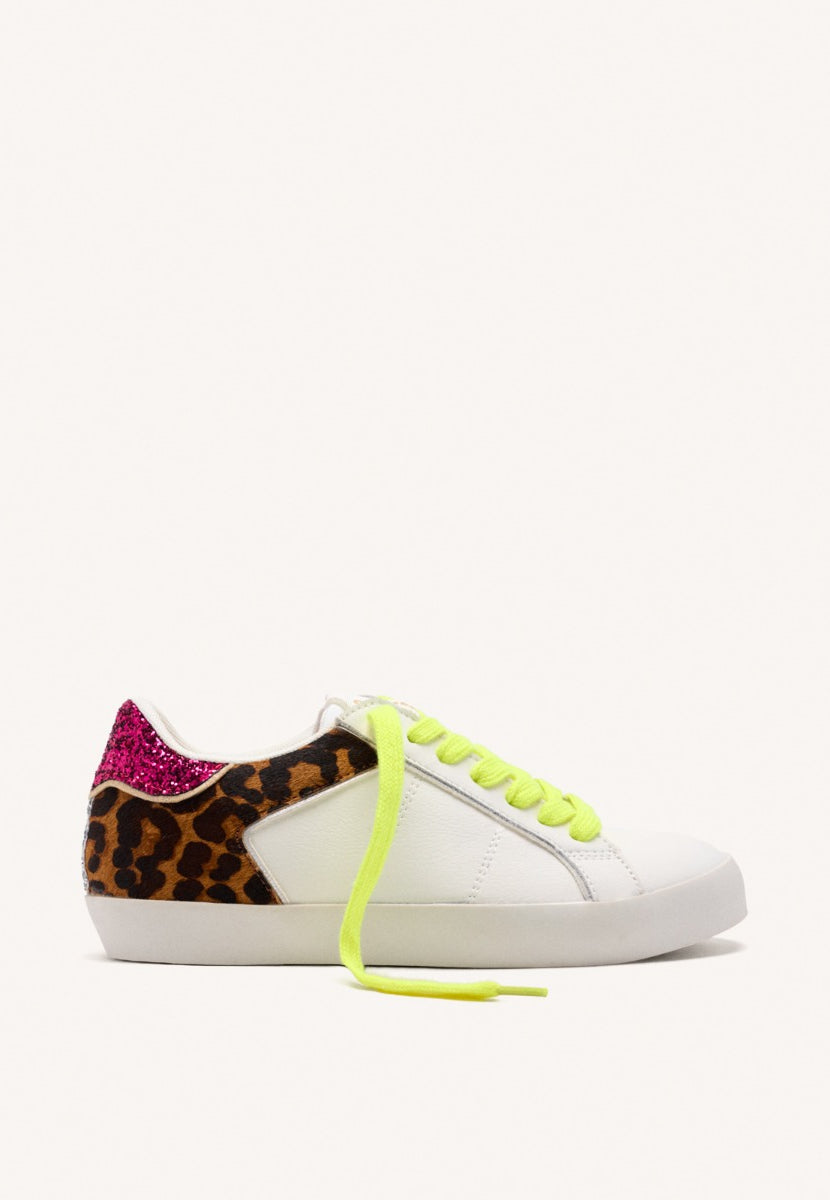 SNEAKERS PELLE STAMPA LEOPARDO E ZEPPA GILFORD