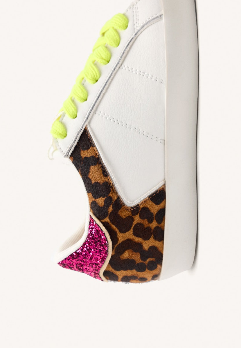 SNEAKERS PELLE STAMPA LEOPARDO E ZEPPA GILFORD