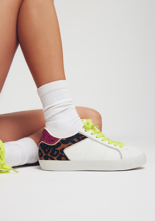 LEOPARD LEATHER SNEAKERS GILFORD