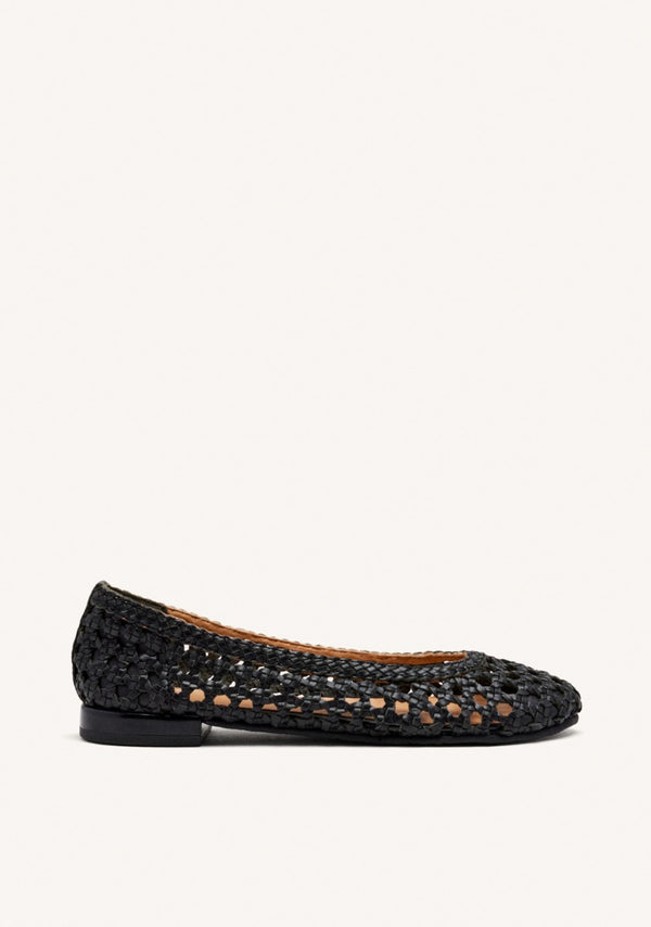 BRAIDED LEATHER BALLET FLATS LORAIN