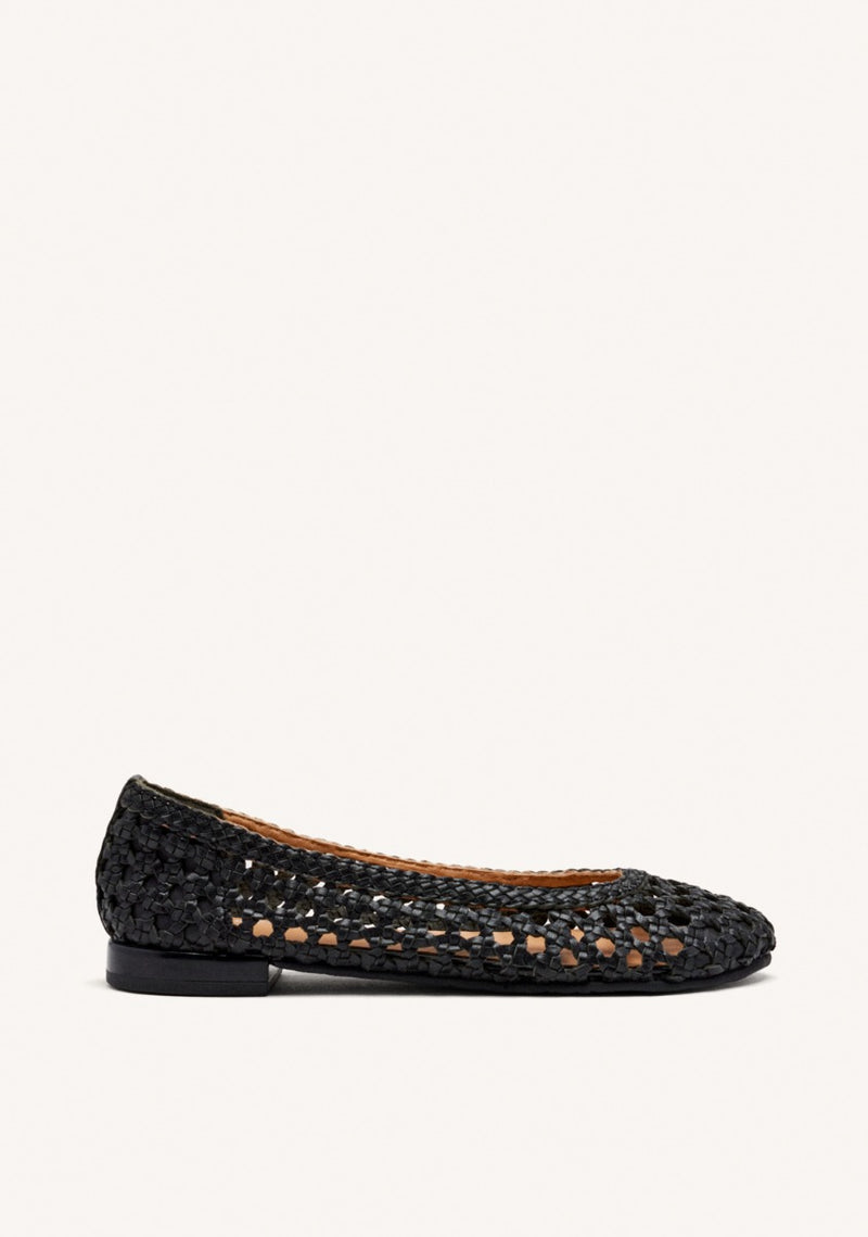 BRAIDED LEATHER BALLET FLATS LORAIN