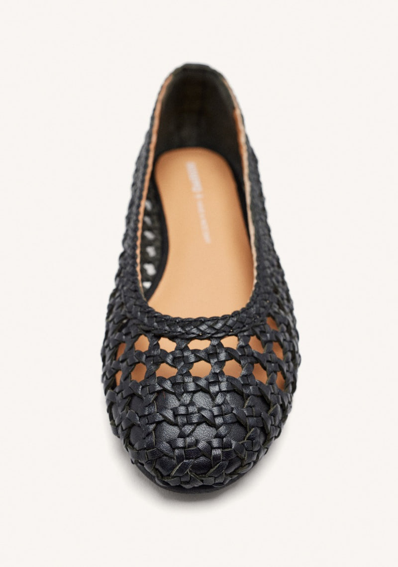 BRAIDED LEATHER BALLET FLATS LORAIN